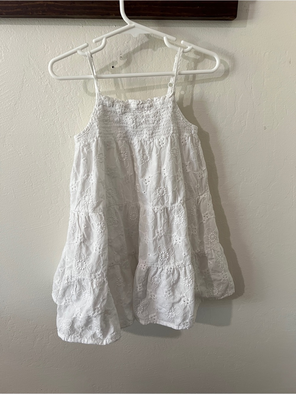 Cat & Jack White Eyelet Tiered Sundress